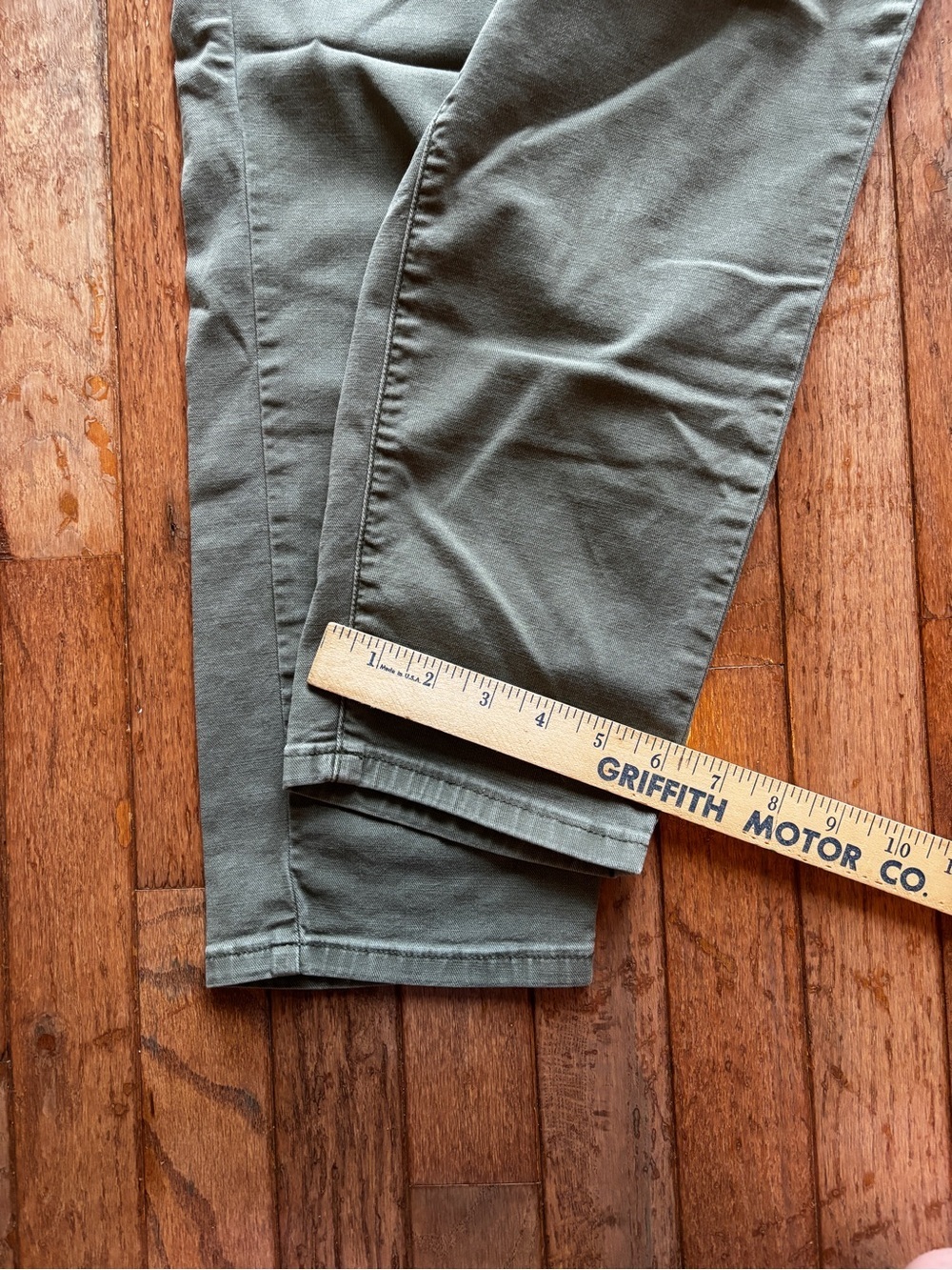 Womens Cosmic Blue Love olive green pants-30 - Picture 4 of 8